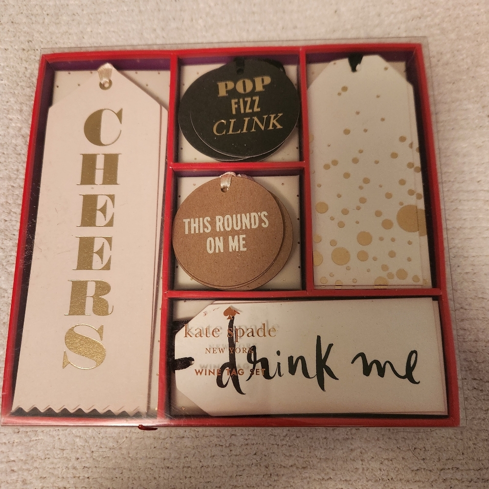 Kate Spade wine Gift Tags - Picture 2 of 4